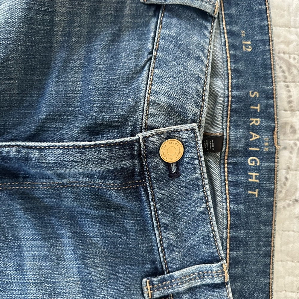 White House Black Market Blue Straight Leg Jeans